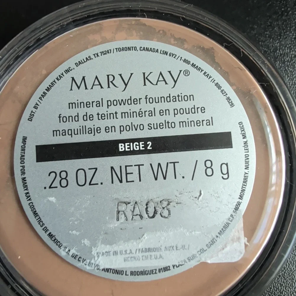 Mary Kay Mineral Powder Foundation Beige 2 Loose Face Makeup 0.28 oz 016889